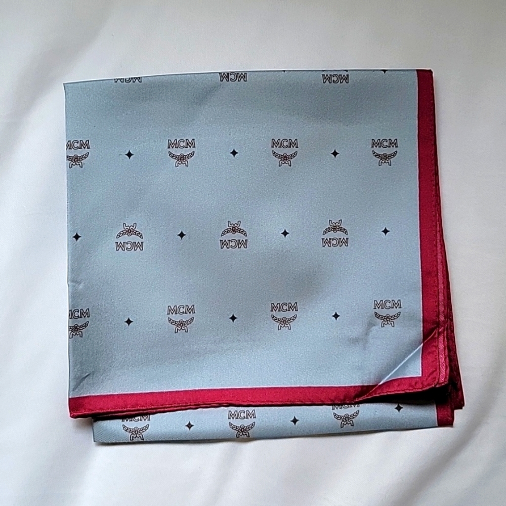 ⭐️Authentic MCM 100% Silk Scarf 16x62 inches